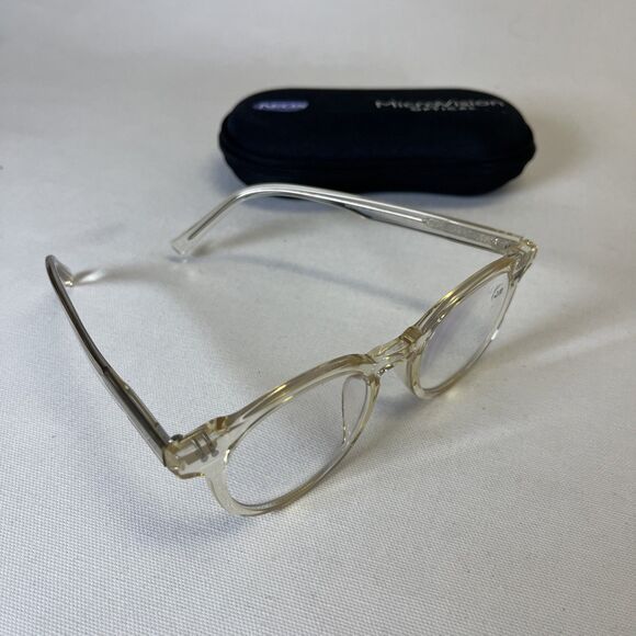 MicroVision Optical Blue Light Blocking Readers Optima Clear Frame w Case 2.00 - Picture 4 of 7